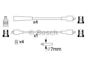 BOSCH 0 986 356 750 uždegimo laido komplektas 
 Kibirkšties / kaitinamasis uždegimas -> Uždegimo laidai/jungtys