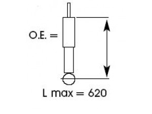 KYB 343272 amortizatorius 
 Pakaba -> Amortizatorius
4850028060, 4850028061, 4850028110