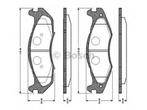 BOSCH 0 986 TB2 253 stabdžių trinkelių rinkinys, diskinis stabdys 
 Techninės priežiūros dalys -> Papildomas remontas
83 08 133 853, 89 83 502 200, 04638634