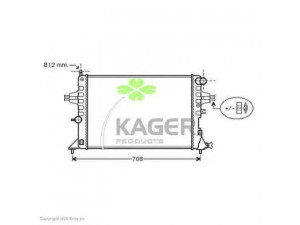 KAGER 31-0809 radiatorius, variklio aušinimas 
 Aušinimo sistema -> Radiatorius/alyvos aušintuvas -> Radiatorius/dalys
1300189, 93277988