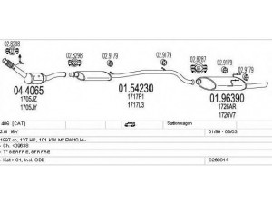 MTS C260814017983 išmetimo sistema 
 Išmetimo sistema -> Išmetimo sistema, visa