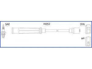 HITACHI 134576 uždegimo laido komplektas 
 Kibirkšties / kaitinamasis uždegimas -> Uždegimo laidai/jungtys
7700273226