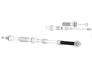 KAWE FA02258 trosas, stovėjimo stabdys 
 Stabdžių sistema -> Valdymo svirtys/trosai
51718093