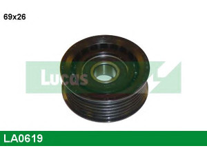 LUCAS ENGINE DRIVE LA0619 kreipiantysis skriemulys, V formos rumbuotas diržas 
 Diržinė pavara -> V formos rumbuotas diržas/komplektas -> Laisvasis/kreipiamasis skriemulys