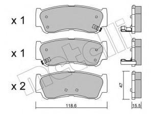 METELLI 22-0788-0 stabdžių trinkelių rinkinys, diskinis stabdys 
 Techninės priežiūros dalys -> Papildomas remontas
58302-2BA20, 58302-2BA00