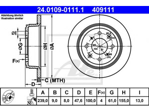 ATE 24.0109-0111.1 stabdžių diskas 
 Dviratė transporto priemonės -> Stabdžių sistema -> Stabdžių diskai / priedai
42510-SR3-000, 42510-SR3-A10, 42510-SR3-A11