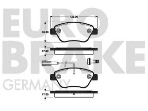 EUROBRAKE 5502222380 stabdžių trinkelių rinkinys, diskinis stabdys 
 Techninės priežiūros dalys -> Papildomas remontas
71770060, 71770062, 71772224, 77362091