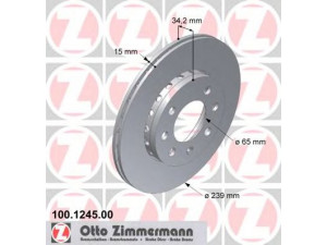 ZIMMERMANN 100.1245.00 stabdžių diskas 
 Stabdžių sistema -> Diskinis stabdys -> Stabdžių diskas
6E0 615 301, 8Z0 615 301 C