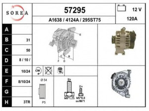 EAI 57295 kintamosios srovės generatorius
51787196, 51859041