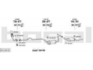 BOSAL 034.348.50 išmetimo sistema 
 Išmetimo sistema -> Išmetimo sistema, visa
