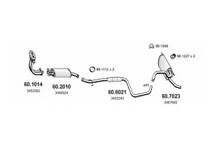 ASSO ART2464 išmetimo sistema 
 Išmetimo sistema -> Išmetimo sistema, visa