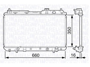 MAGNETI MARELLI 350213133100 radiatorius, variklio aušinimas