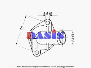 AKS DASIS 751892N termostatas, aušinimo skystis