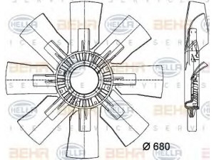 HELLA 8MV 376 733-121 ventiliatoriaus ratas, variklio aušinimas 
 Aušinimo sistema -> Radiatoriaus ventiliatorius
002 205 93 06, A 002 205 93 06