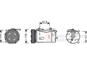 VAN WEZEL 5800K164 kompresorius, oro kondicionierius 
 Oro kondicionavimas -> Kompresorius/dalys
7D0820805