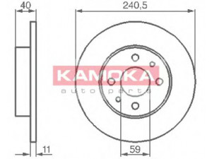 KAMOKA 103280 stabdžių diskas 
 Stabdžių sistema -> Diskinis stabdys -> Stabdžių diskas
60576335, 60800345, 7685656, 1541804