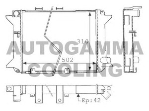 AUTOGAMMA 100986 radiatorius, variklio aušinimas
0032607400