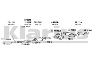 KLARIUS 030260U išmetimo sistema 
 Išmetimo sistema -> Išmetimo sistema, visa