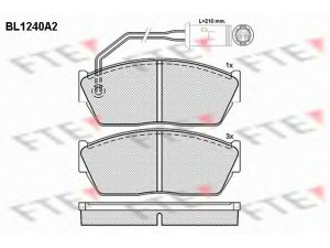 FTE BL1240A2 stabdžių trinkelių rinkinys, diskinis stabdys 
 Techninės priežiūros dalys -> Papildomas remontas
GBP90289, GBP90293, GBP90310