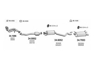 ASSO ART1569 išmetimo sistema 
 Išmetimo sistema -> Išmetimo sistema, visa