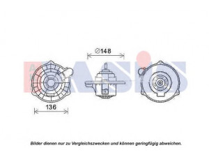AKS DASIS 870451N elektrovariklis, vidinis pūtiklis 
 Šildymas / vėdinimas -> Orpūtė/dalys
971130X000