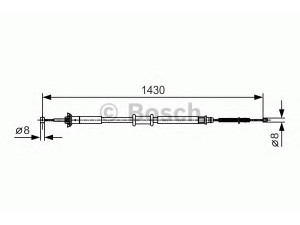 BOSCH 1 987 477 912 trosas, stovėjimo stabdys 
 Stabdžių sistema -> Valdymo svirtys/trosai
46813948, 51776180, 46813948, 51776180