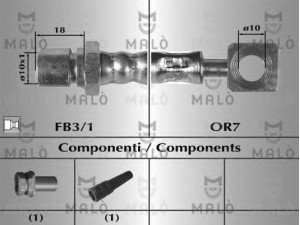MAL? 8619 stabdžių žarnelė 
 Stabdžių sistema -> Stabdžių žarnelės
562364, 562373, 90495787, 90539252