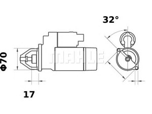MAHLE ORIGINAL MS 296 starteris