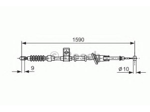 BOSCH 1 987 477 530 trosas, stovėjimo stabdys 
 Stabdžių sistema -> Valdymo svirtys/trosai