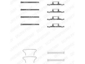 DELPHI LX0025 priedų komplektas, diskinių stabdžių trinkelės 
 Stabdžių sistema -> Diskinis stabdys -> Stabdžių dalys/priedai