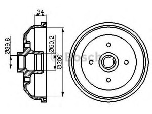 BOSCH 0 986 477 040 stabdžių būgnas 
 Stabdžių sistema -> Būgninis stabdys -> Stabdžių būgnas
418117, 90007526, 90135504, 90007526