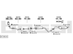 BOSAL 027.960.04 išmetimo sistema 
 Išmetimo sistema -> Išmetimo sistema, visa