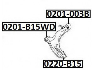 ASVA 0201-B15WD valdymo svirties/išilginių svirčių įvorė 
 Ašies montavimas/vairavimo mechanizmas/ratai -> Valdymo svirtis/pasukamosios svirties sujungimas -> Montavimas/sutvirtinimas
54500-4M700, 54501-4M700, 54500-4M701