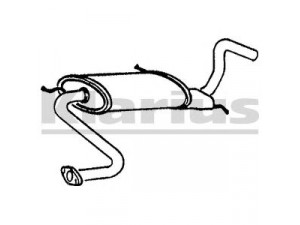 KLARIUS 240161 vidurinis duslintuvas 
 Išmetimo sistema -> Duslintuvas
E52640100B, E52640100BF, E52640100E