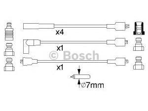BOSCH 0 986 356 834 uždegimo laido komplektas 
 Kibirkšties / kaitinamasis uždegimas -> Uždegimo laidai/jungtys