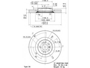 BREMBO 09.R105.11 stabdžių diskas 
 Stabdžių sistema -> Diskinis stabdys -> Stabdžių diskas
1644210612