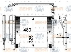 HELLA 8FC 351 318-071 kondensatorius, oro kondicionierius 
 Oro kondicionavimas -> Kondensatorius
976061C200