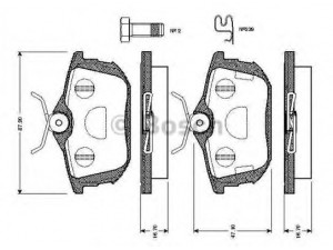 BOSCH 0 986 TB2 299 stabdžių trinkelių rinkinys, diskinis stabdys 
 Techninės priežiūros dalys -> Papildomas remontas
M620770, M850978, MB850978, MN125772