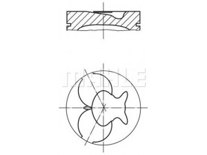 MAHLE ORIGINAL 002 24 12 stūmoklis 
 Variklis -> Cilindrai/stūmokliai