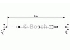 BOSCH 1 987 477 579 trosas, stovėjimo stabdys 
 Stabdžių sistema -> Valdymo svirtys/trosai
4745 J7