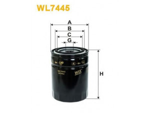 WIX FILTERS WL7445 alyvos filtras 
 Filtrai -> Alyvos filtras
1109AG, 1109AT, 1109Z8, 1606267580