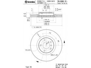 BREMBO 09.B266.11 stabdžių diskas 
 Dviratė transporto priemonės -> Stabdžių sistema -> Stabdžių diskai / priedai
40206CA010