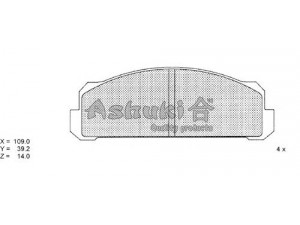 ASHUKI N009-04 stabdžių trinkelių rinkinys, diskinis stabdys
41060-M0125/M0827