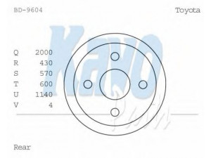 KAVO PARTS BD-9604 stabdžių būgnas 
 Stabdžių sistema -> Būgninis stabdys -> Stabdžių būgnas
4243110040