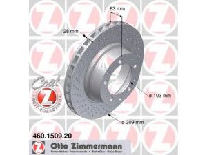 ZIMMERMANN 460.1509.20 stabdžių diskas 
 Dviratė transporto priemonės -> Stabdžių sistema -> Stabdžių diskai / priedai
930 352 045 00, 930 352 045 01