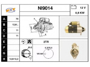 SNRA NI9014 starteris
2330018015, 2330018016, 23300H5000