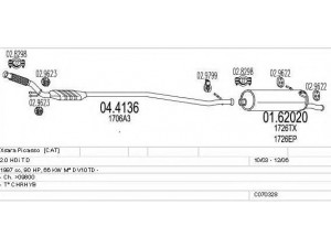 MTS C070328001274 išmetimo sistema 
 Išmetimo sistema -> Išmetimo sistema, visa