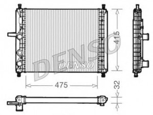 DENSO DRM09027 radiatorius, variklio aušinimas