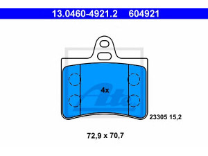 ATE 13.0460-4921.2 stabdžių trinkelių rinkinys, diskinis stabdys 
 Techninės priežiūros dalys -> Papildomas remontas
4252 17, 4252 90, 4253 34