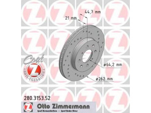 ZIMMERMANN 280.3153.52 stabdžių diskas 
 Stabdžių sistema -> Diskinis stabdys -> Stabdžių diskas
45251-S6DE10, 45251-SCC900, 45251-SK7A00